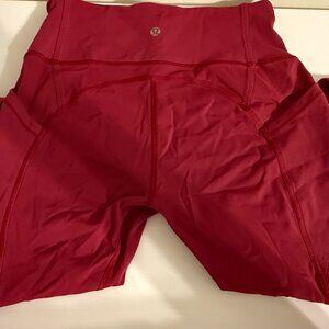 Lululemon High-Rise Red Leggings – Size S